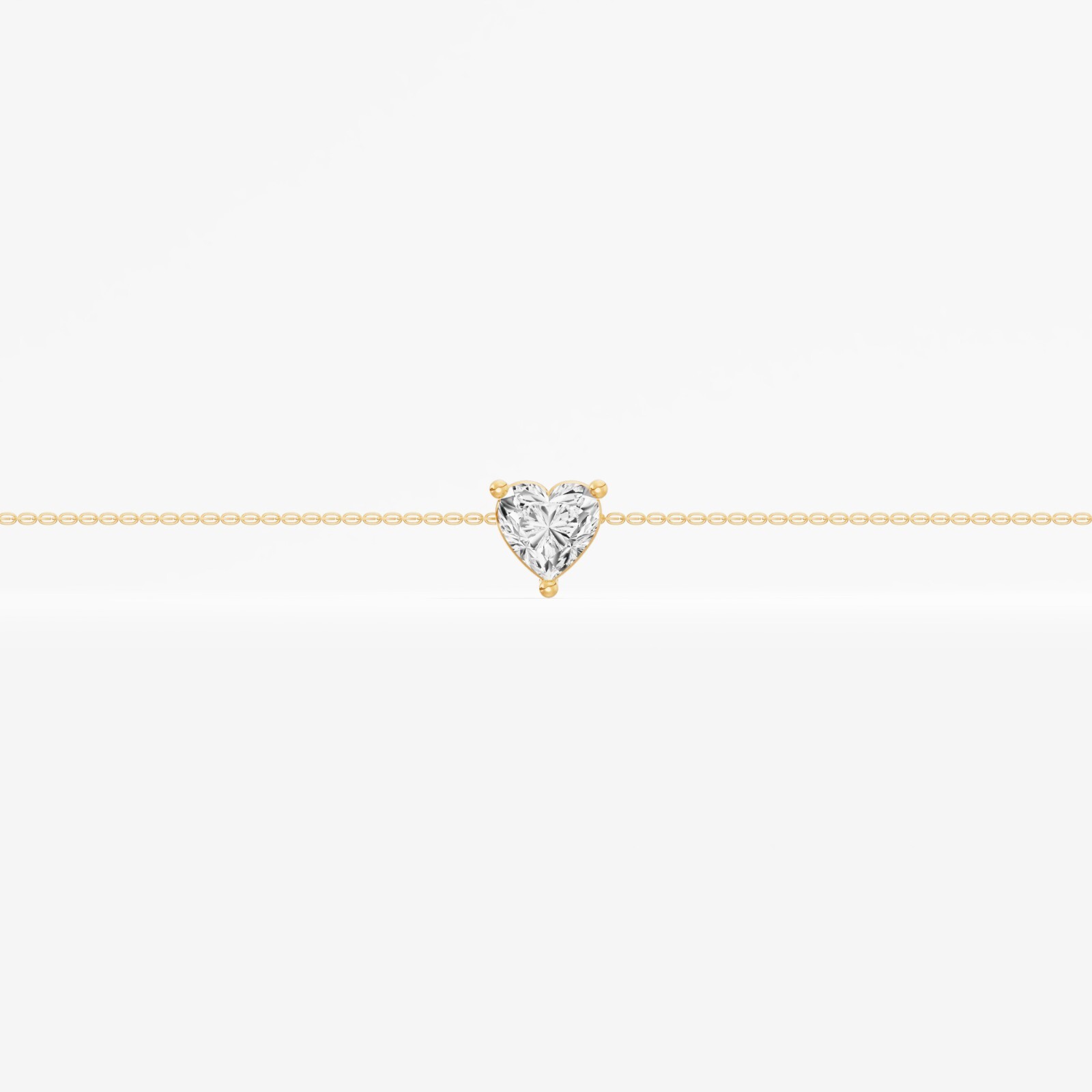 0.27 ct Lab Created Heart Diamond Classic Fashion Bracelet in 14K Yellow Gold