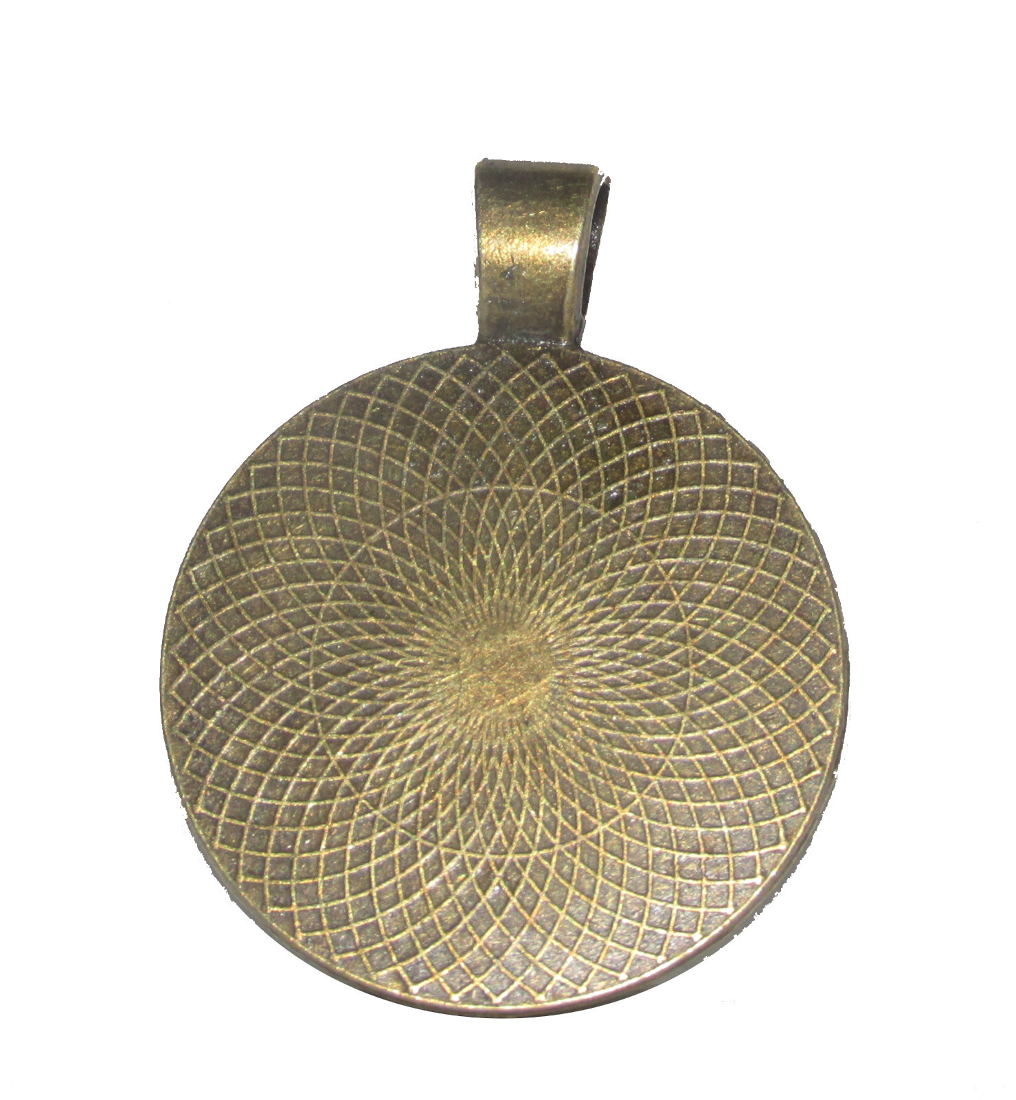 Vintage Anchor Flowers Art Nouveau Pendant Necklace Handcrafted Photo Jewelry