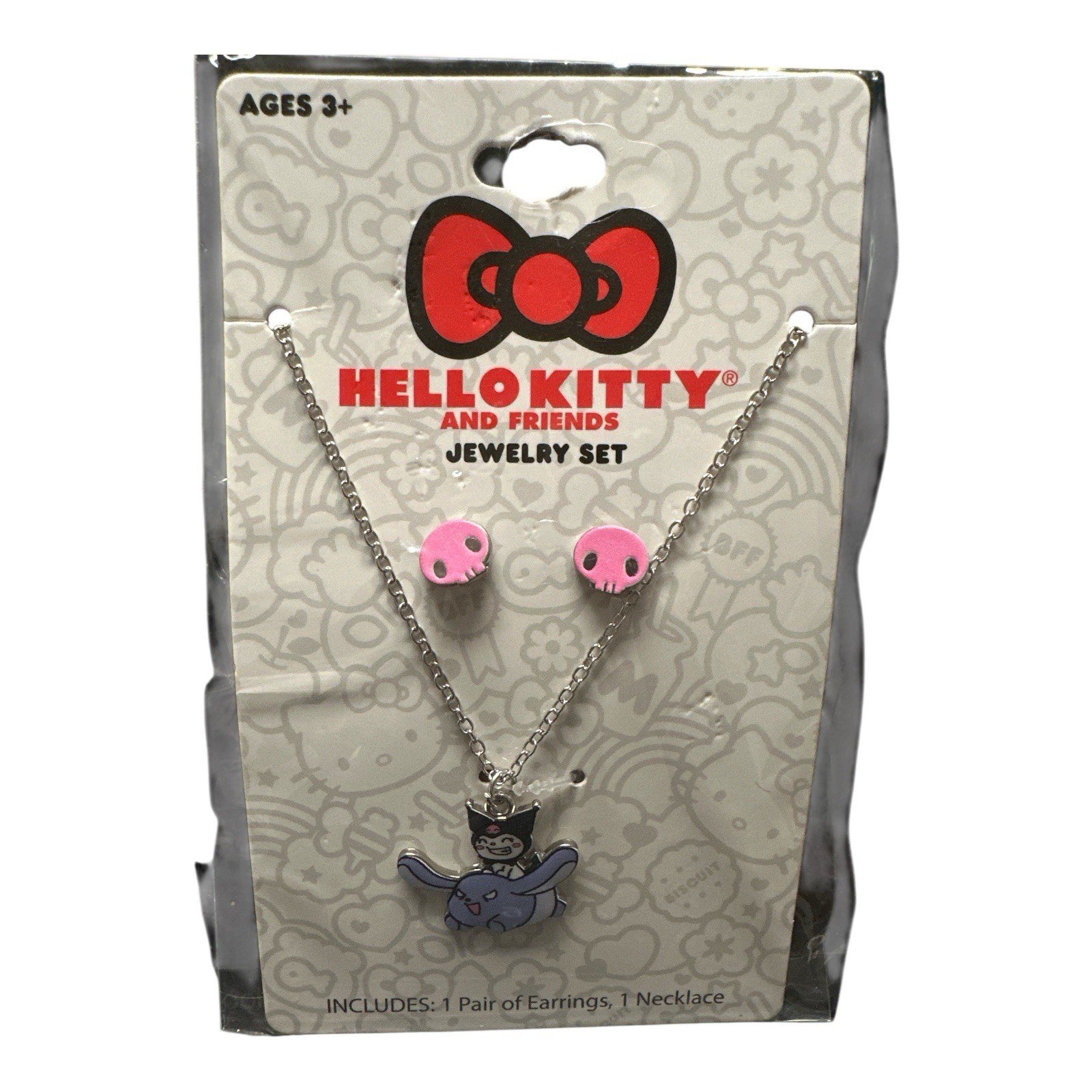 Hello Kitty And Friends, Kuromi Necklace And Earrings Jewelry Set – NIP New