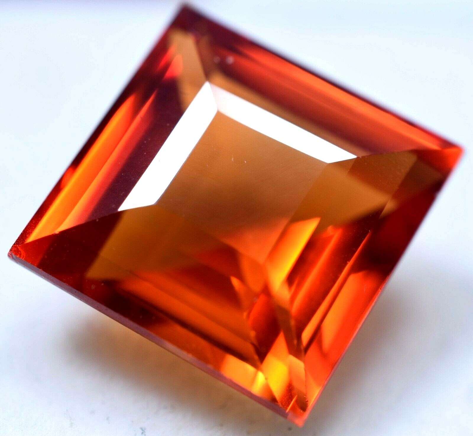14.30 Ct Natural Padparadscha Sapphire GGL Certified Emerald Cut Treated Gem