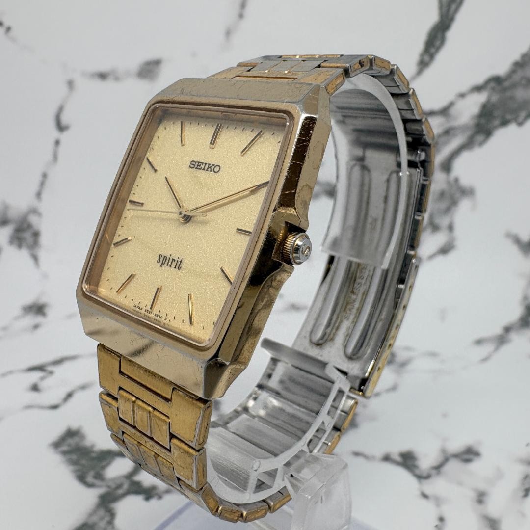 [Working Condition] SEIKO Spirit Square Gold