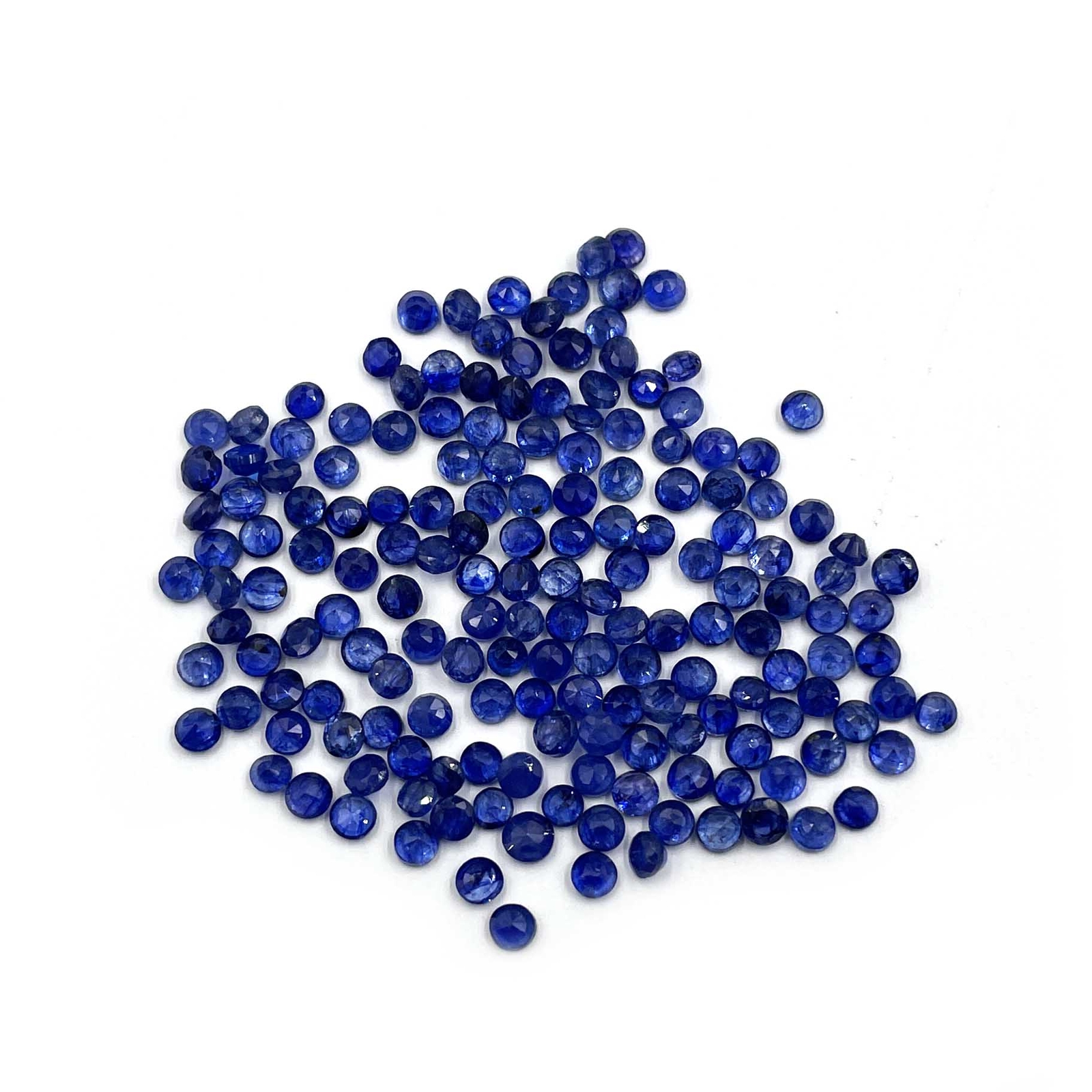 Fissure Filled Blue Sapphire Round Cut 3 MM Lot 50 Pcs