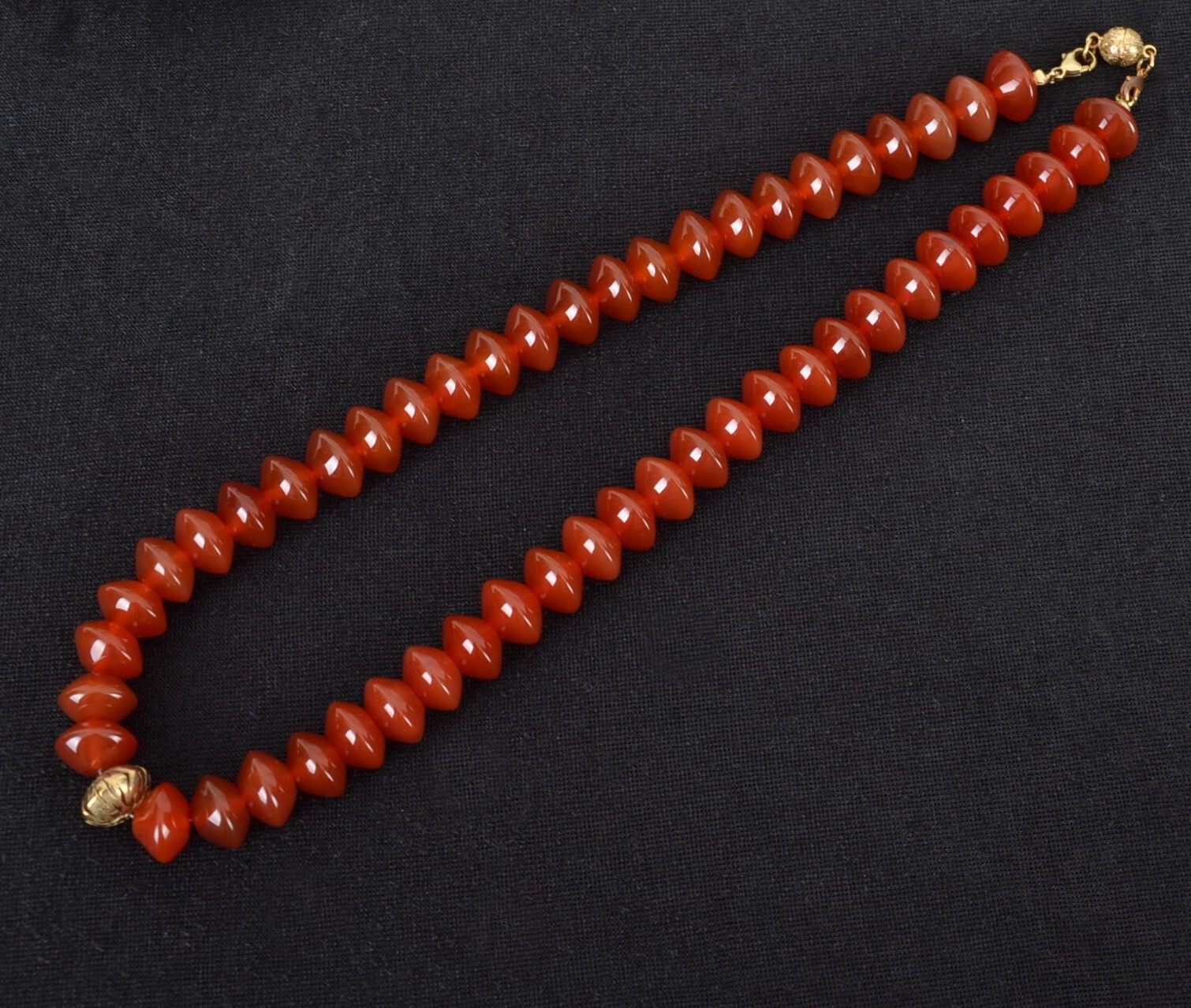 Real Pearl Necklace Agate Beads Terracotta 123g 52cm Long Gemstone Jewellery