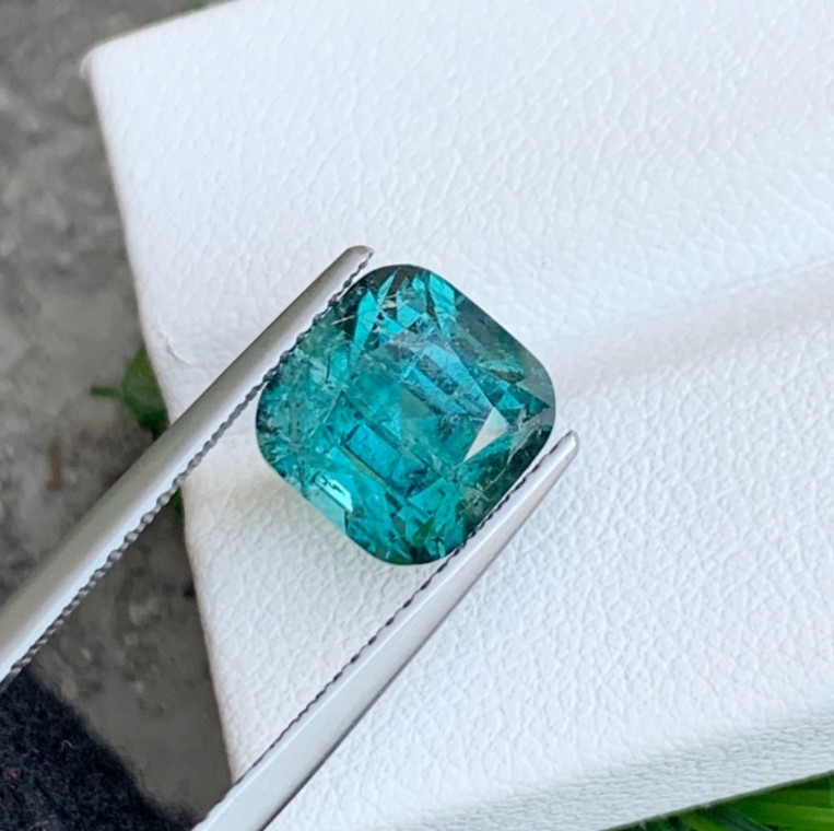 Buy 5.05 Cts Lagoon Tourmaline – Natural Cushion Cut Gem from Afghanistan