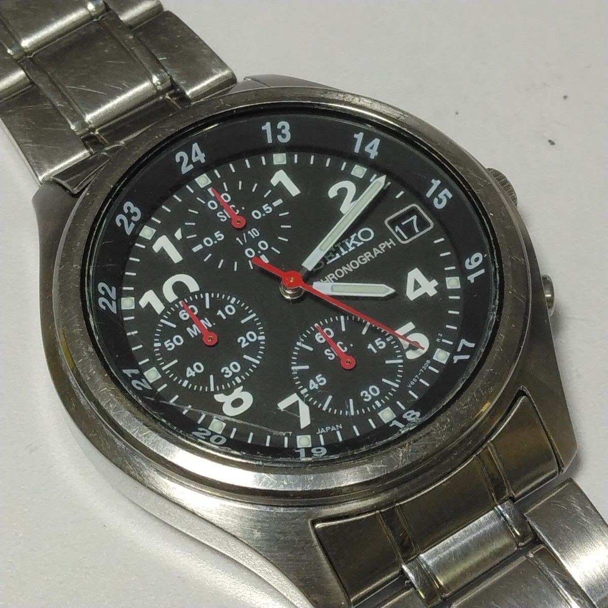 SEIKO Sports Chronograph SNDB31P1 V657-7110 1/10sec Quartz Men’s From Japan