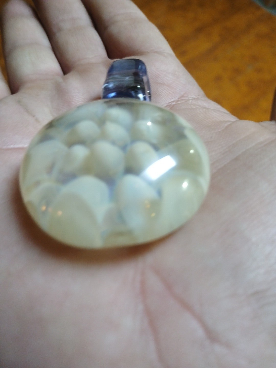 Pink And Blu Uv Fumed Pendant