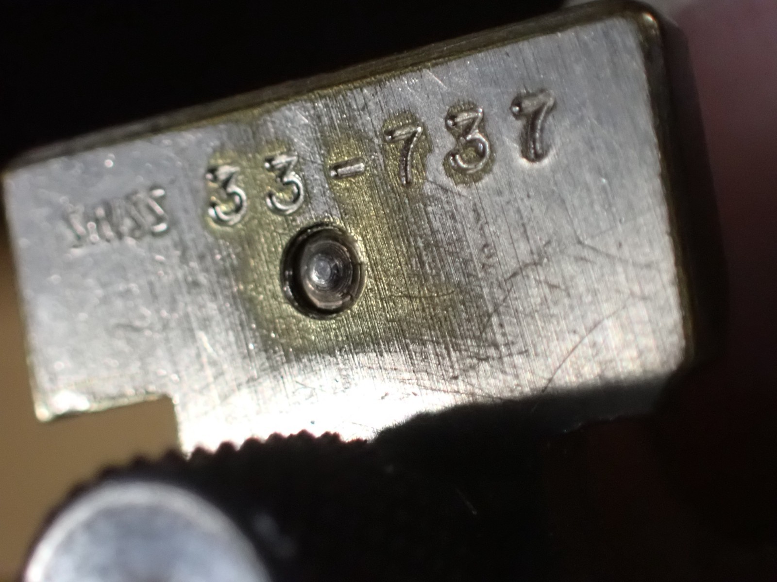 Swiss 33-737 Watchmakers Watch Movement Holder 2-sided VG small similar to 4039