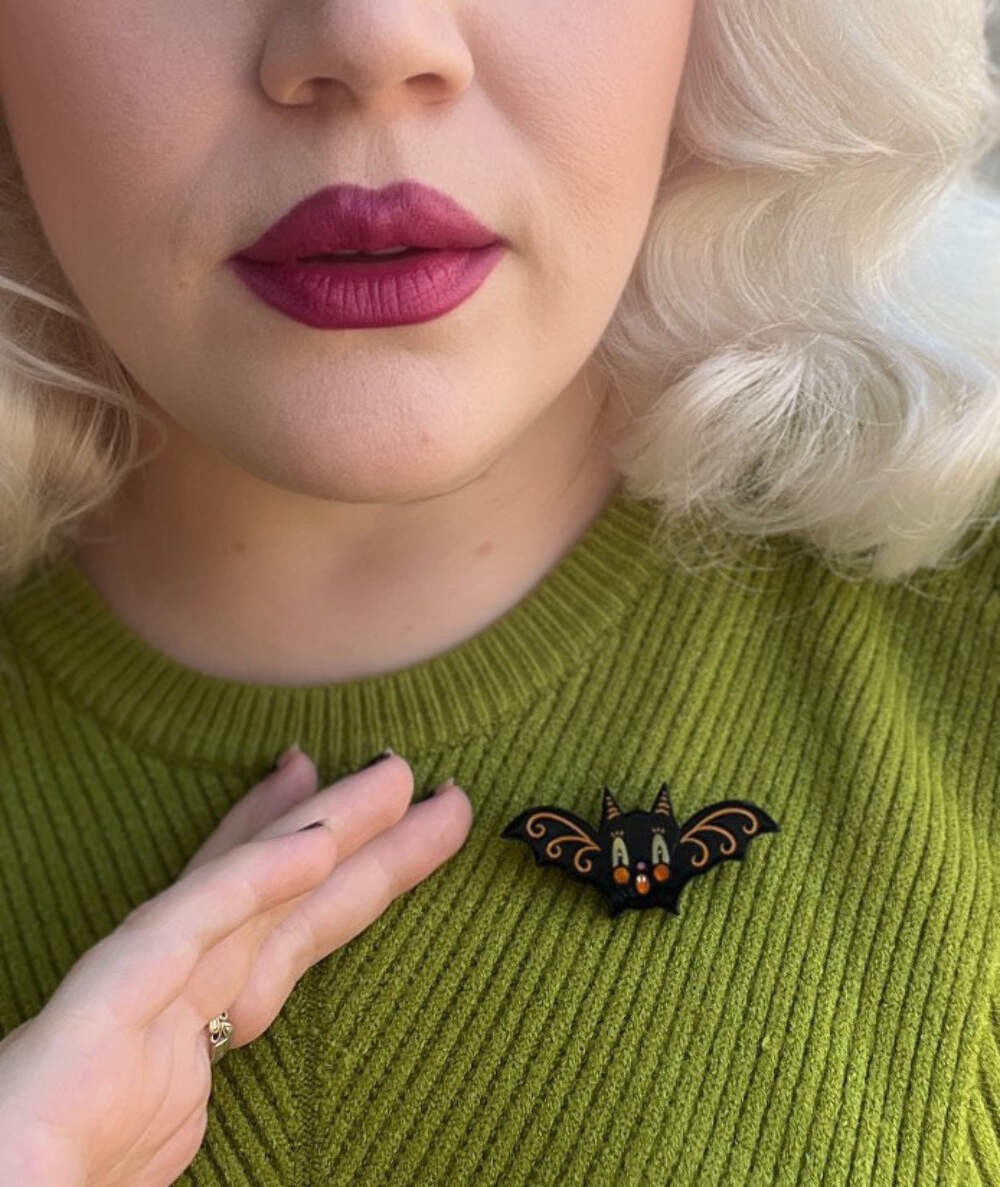 Batty Scatter Pin/Hair Clip by Johanna Parker x Lipstick & Chrome
