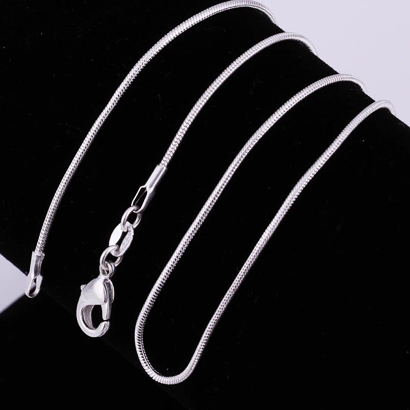 10pcs 925 Sterling Silver Snake Chain 1mm Necklace Bulk 16-30 Inch Wholesale Lot