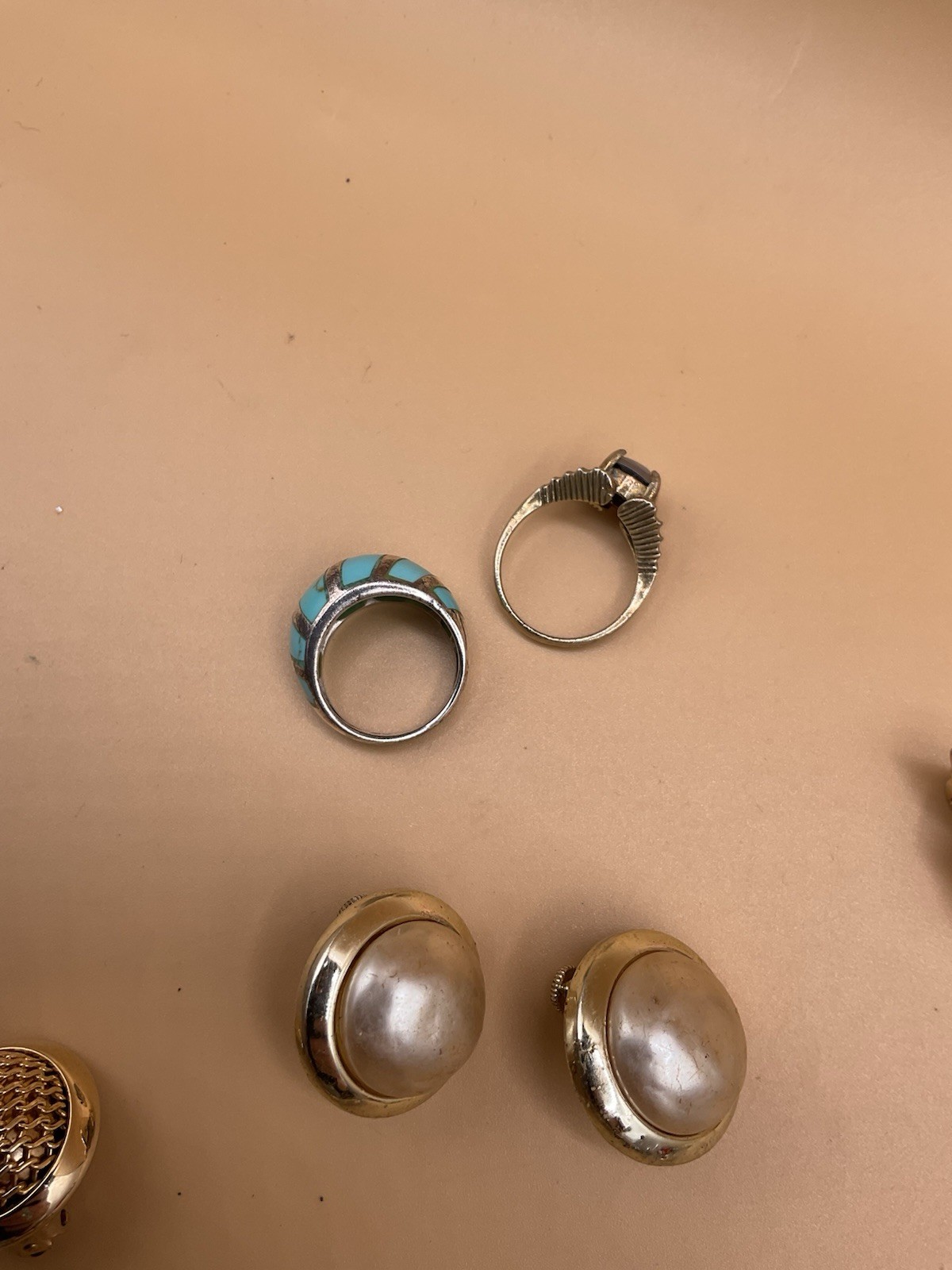 lot of 16 earring sets and 2 rings