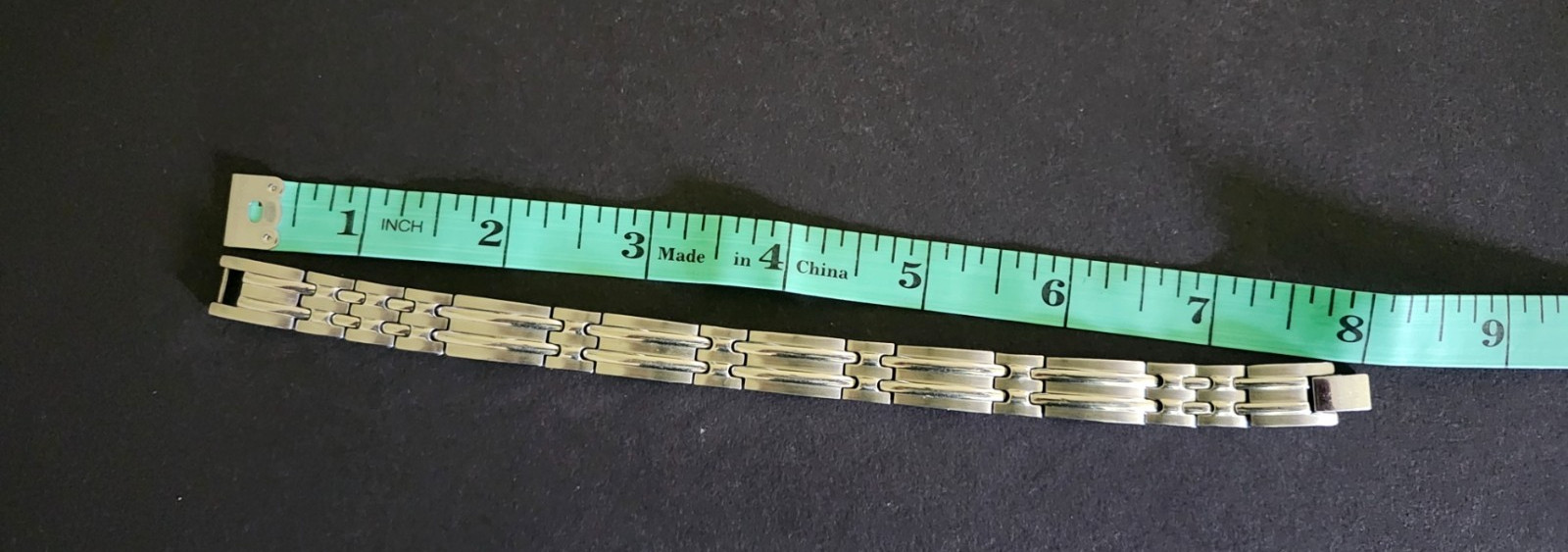 Men’s Stainless Steel Bracelet – Fold-Over Clasp – Approx. 8″