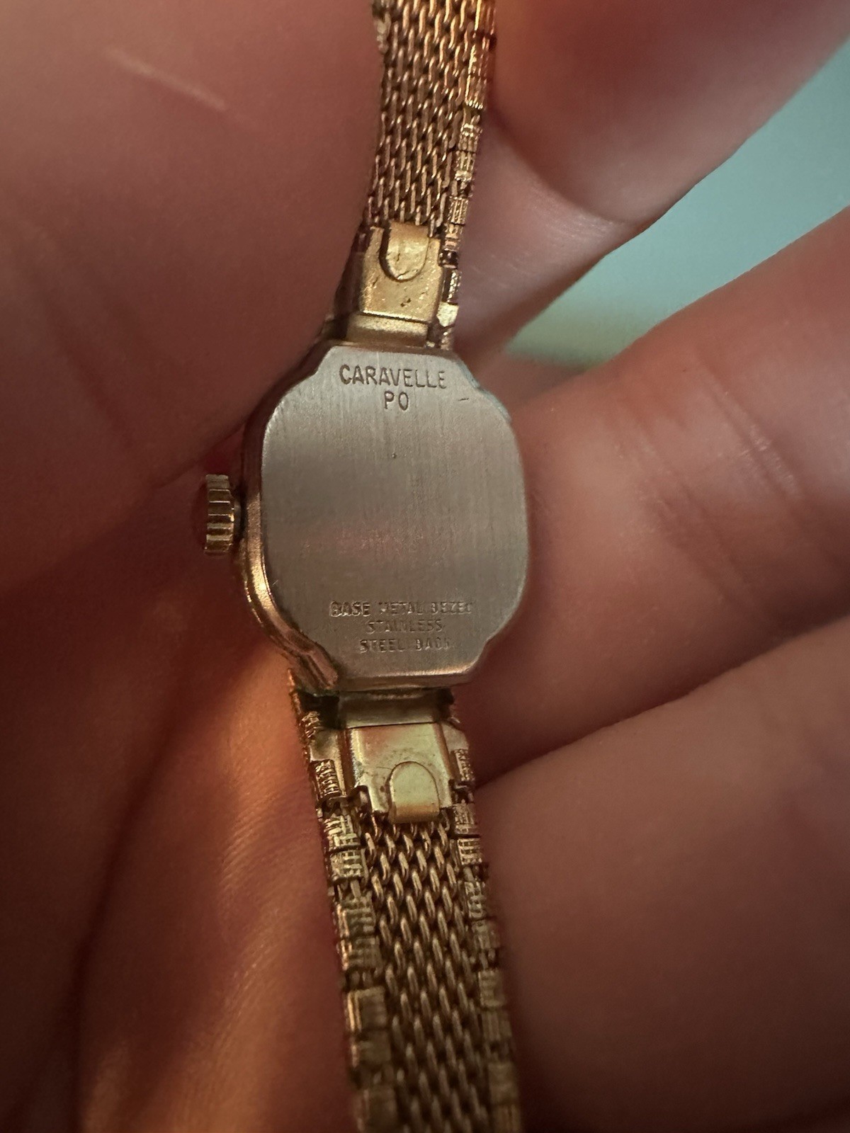 Vintage Caravelle by Bulova Quartz Women’s Gold-Tone Bracelet Watch.
