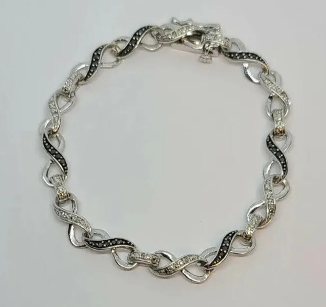 925 Sterling Silver 6.5 Inch Marcasite Bracelet