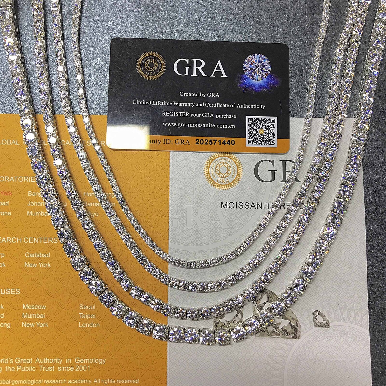 Hot Fashion 3-6.5mm VVS MOISSANITE 925 Silver Tennis Chain Necklace Pass Tester