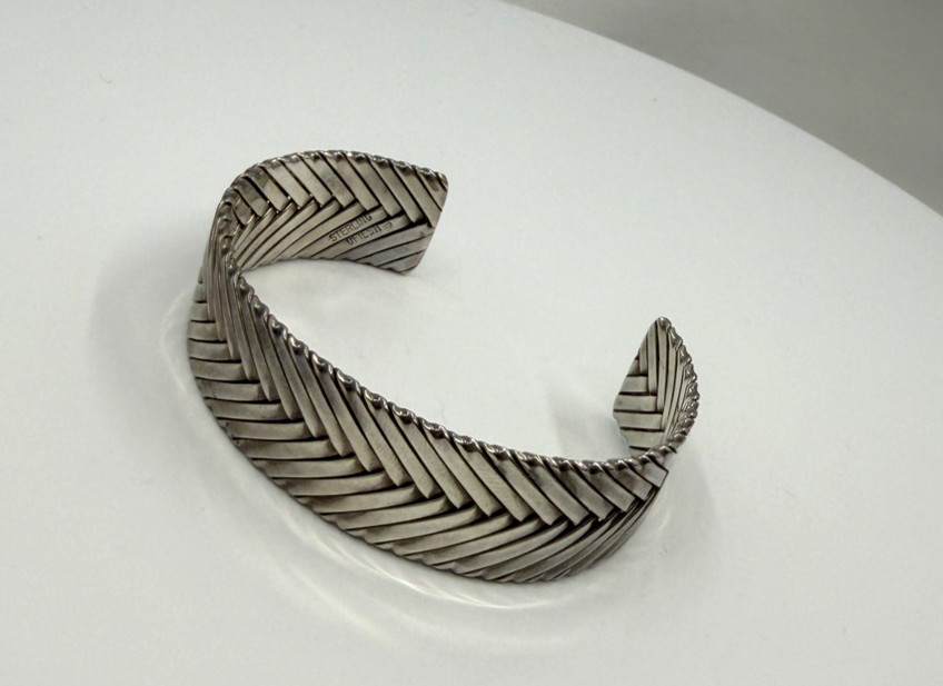 925 Gabriel Ofiesh Woven Cuff Bracelet Size 6.25 32.3 grams