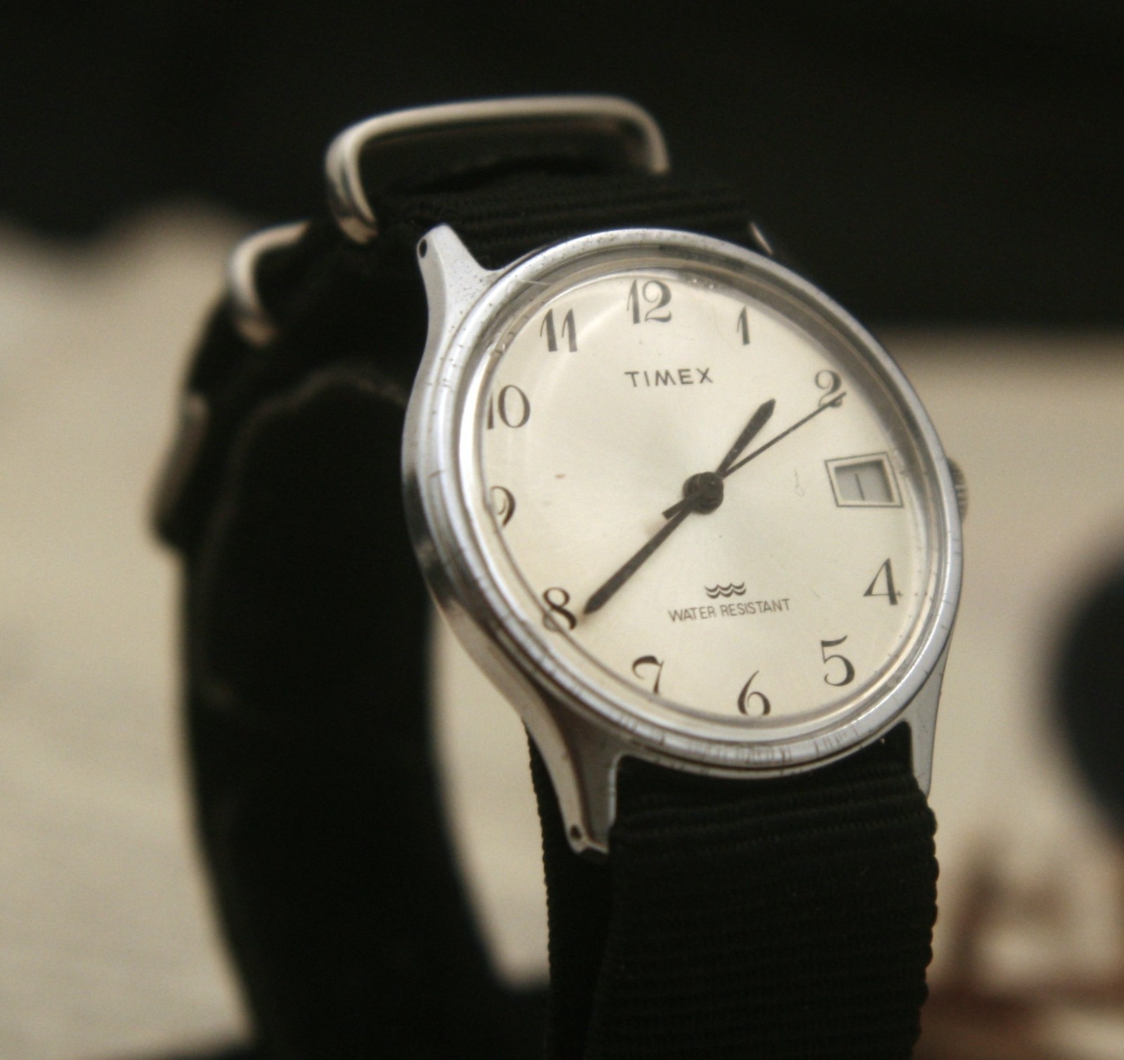 Men’s 1960’s “Old School” basic silver dial Timex manual wind wristwatch, runs