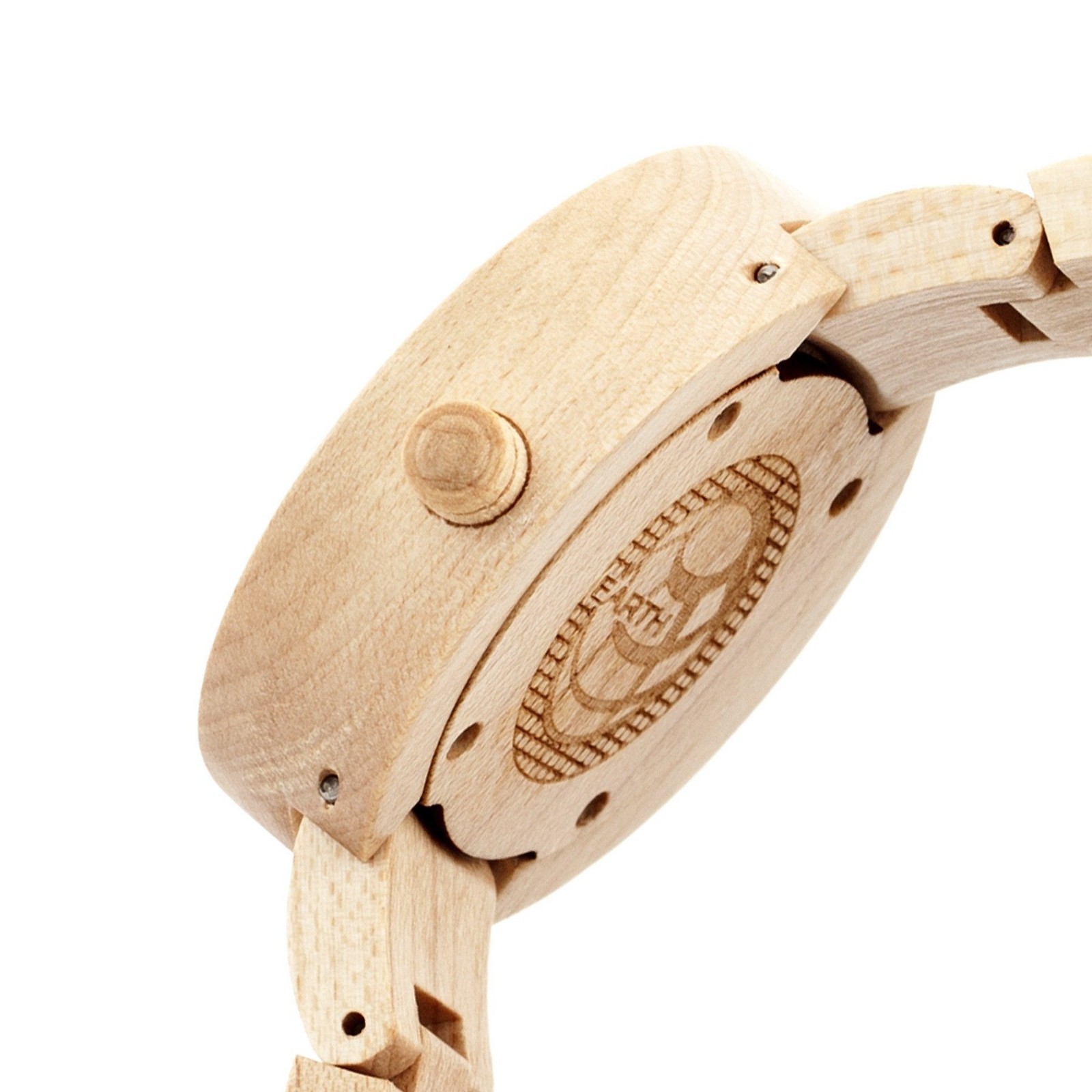 NEW EARTH WOOD UNISEX ROOT ANALOG WATCH NATURAL