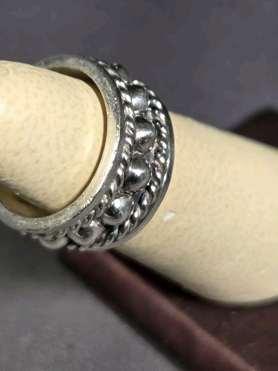 SILVER 925 7.2 G Size 4 Handmade Retro Made In Mexico Band Width 9.7