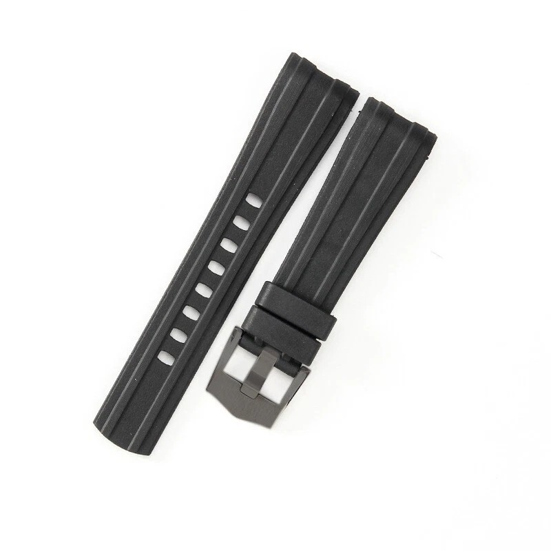Premium Waterproof Rubber Silicone Watch Band Strap Curved End for O.mega 20mm