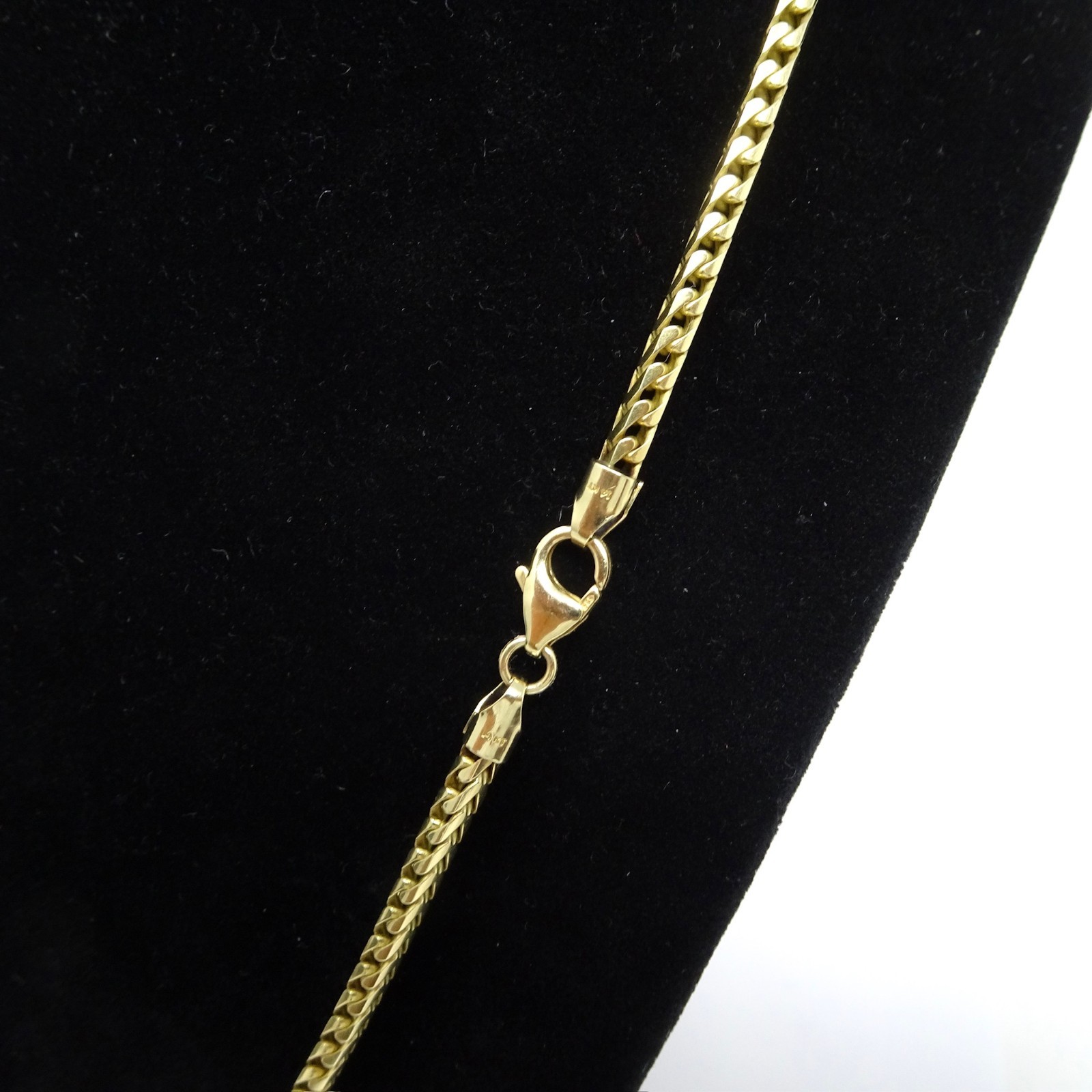 14k Solid Yellow Gold Franco Necklace 22″ – 40g – 3.4mm Chain Nice