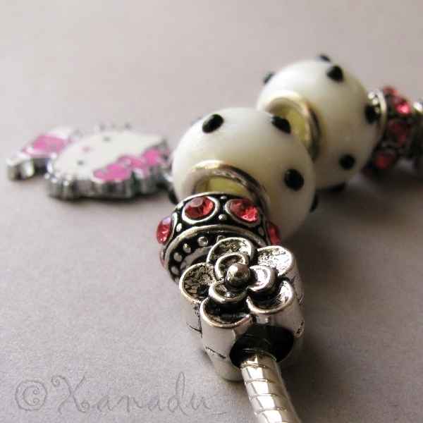 Pink Hello Kitty Princess European Charm Bracelet – Child, Small Sizes Available