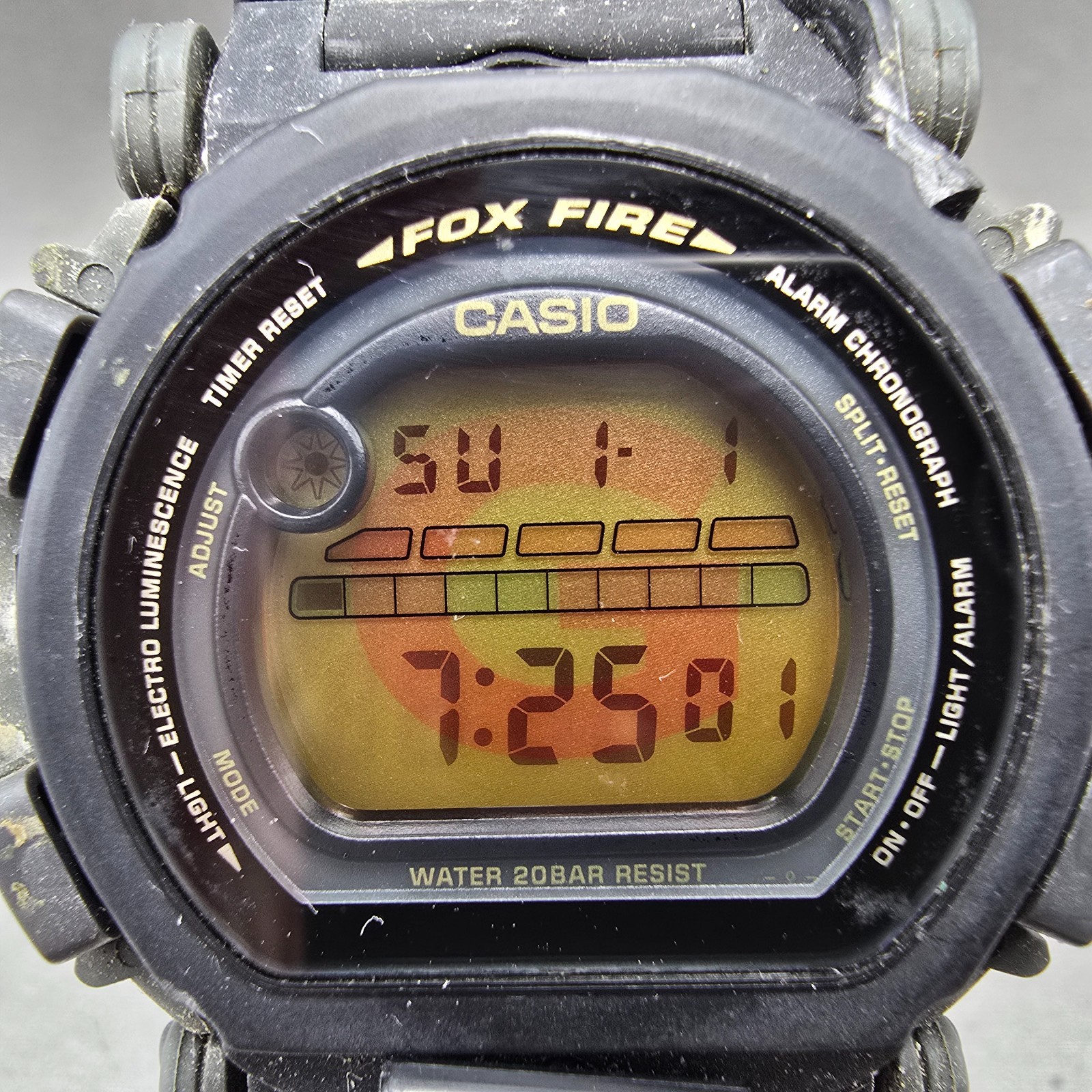 Casio G-Shock DW-003 Watch Men 44mm Black Gray Alarm Chronograph New battery
