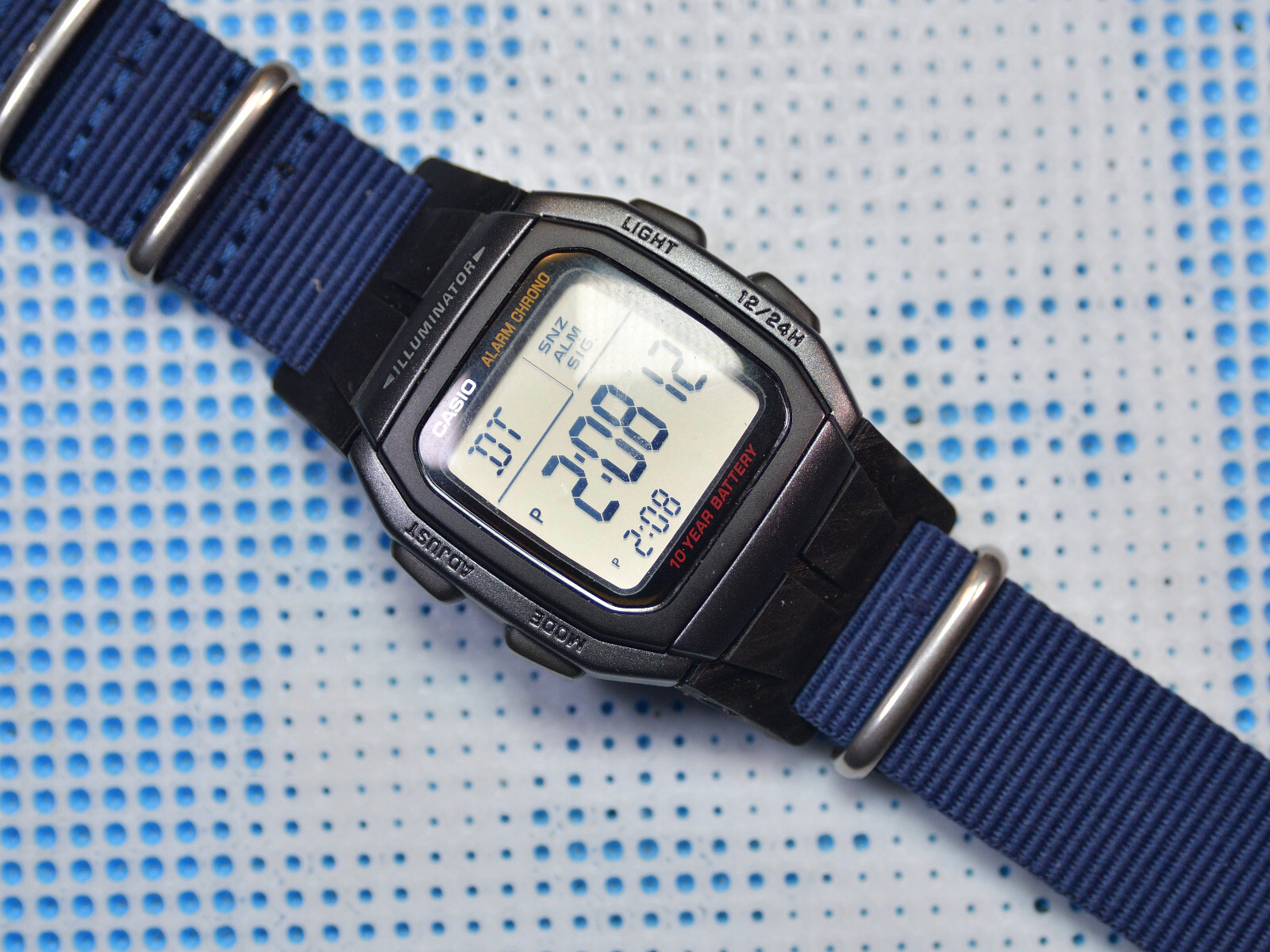 Tough Resin Strap & Band Adapter for Casio W96H Digital Watch