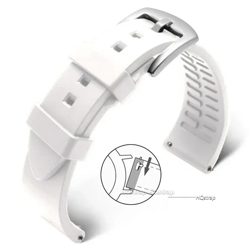 18mm 20mm 22mm Soft Silicone Watch Band Divers Replacement Strap Quick Release