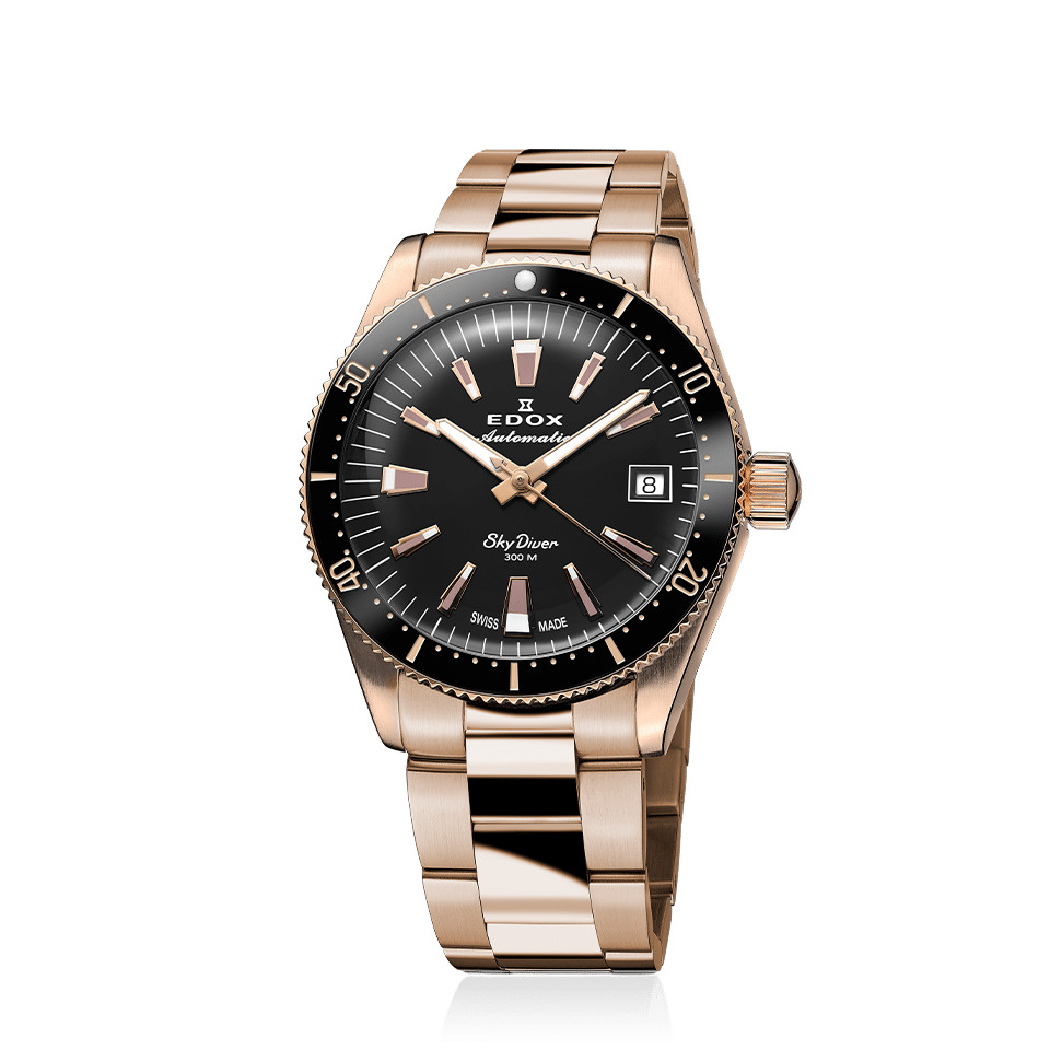 Edox Mens SkyDiver 38mm Automatic Watch 80131-37RNM-NI