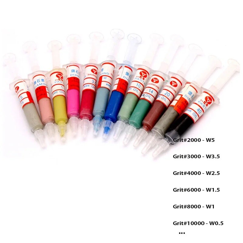 W0.5-W40 Grit Diamonds Abrasive Paste Grinding Polishing Lapping Compound ﻿ ﻿