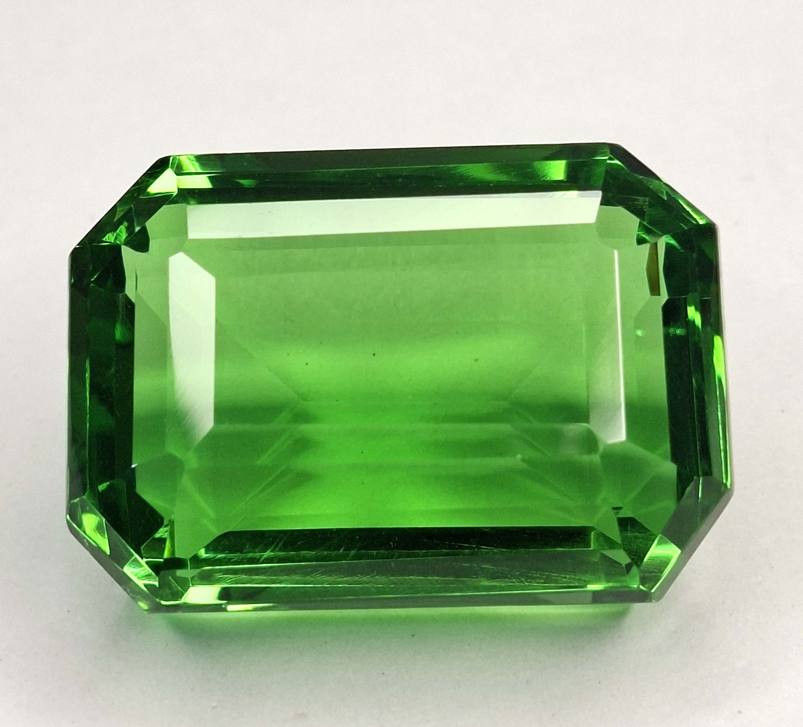 Topaz Emerald Cut Green 131-133 Ct Natural Certified Loose Gemstone RK1134