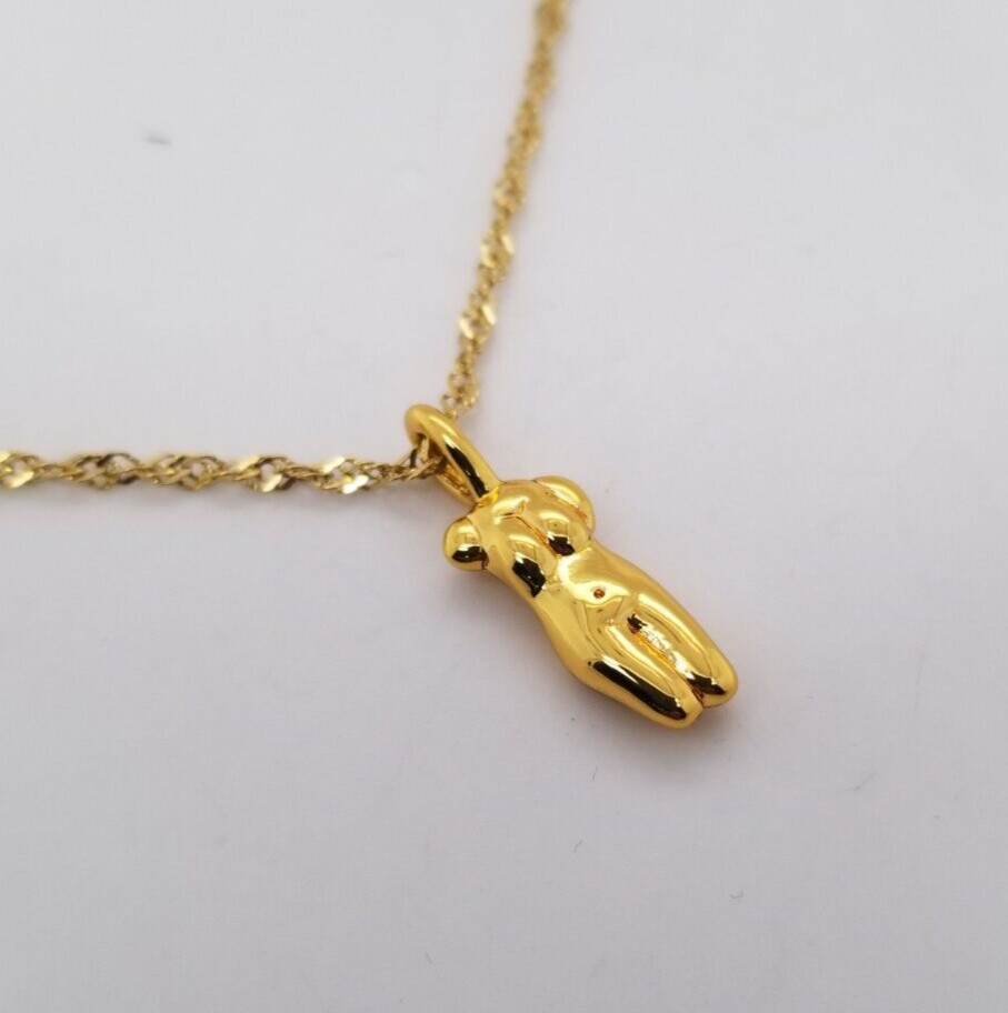 Slide Jewelry Beautiful Girl Torso Necklace 17″