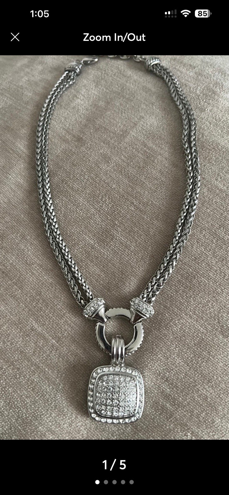 Double Wheat Chain Necklace And Pendant
