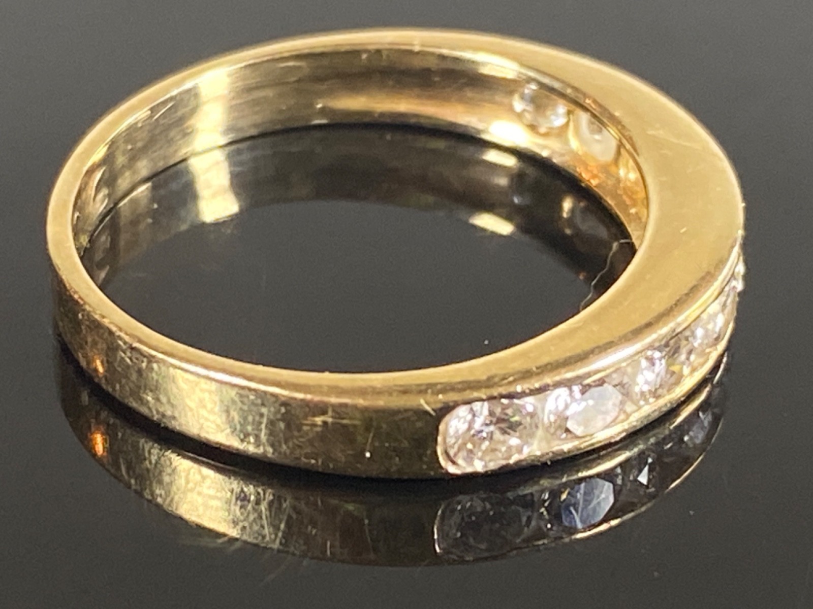 14K Yellow Gold Diamond Band Ring – Size 6.5 / 2.4 Grams / .90–1.00 CTW