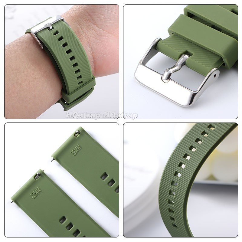 18mm 20mm 22mm Soft Silicone Watch Band Divers Replacement Strap Quick Release