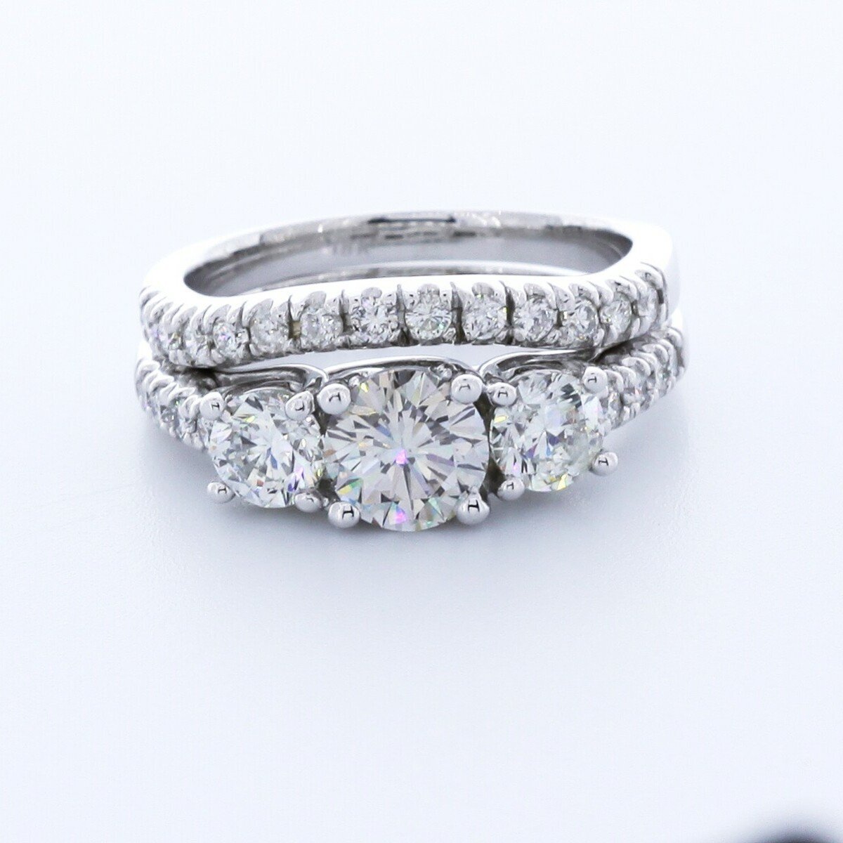 3.25ctw Lab-Created Diamond I/SI2 Very Good Cut Round Brilliant 14K White Gold 4