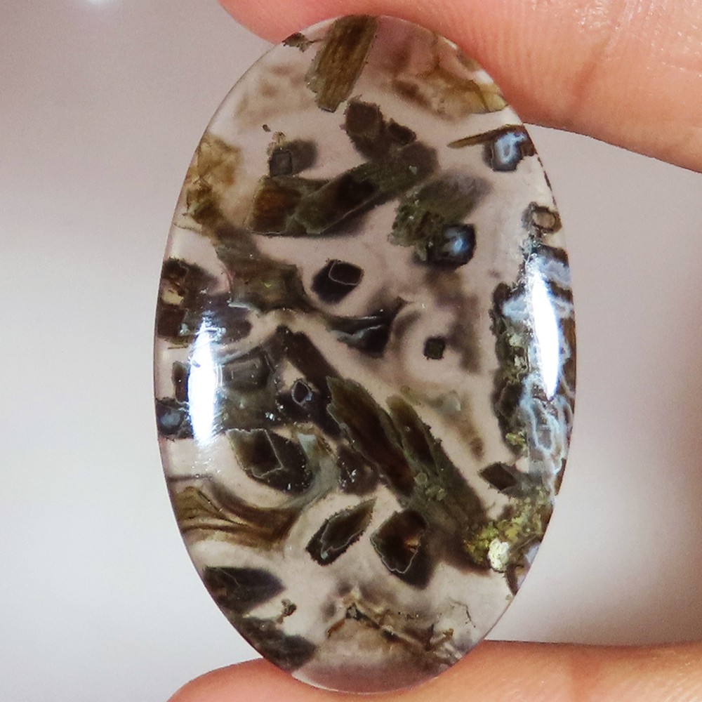 Natural Turkish Stick Agate Oval Cabochon Gemstone 34.00 Cts 25x41x3 mm LP204
