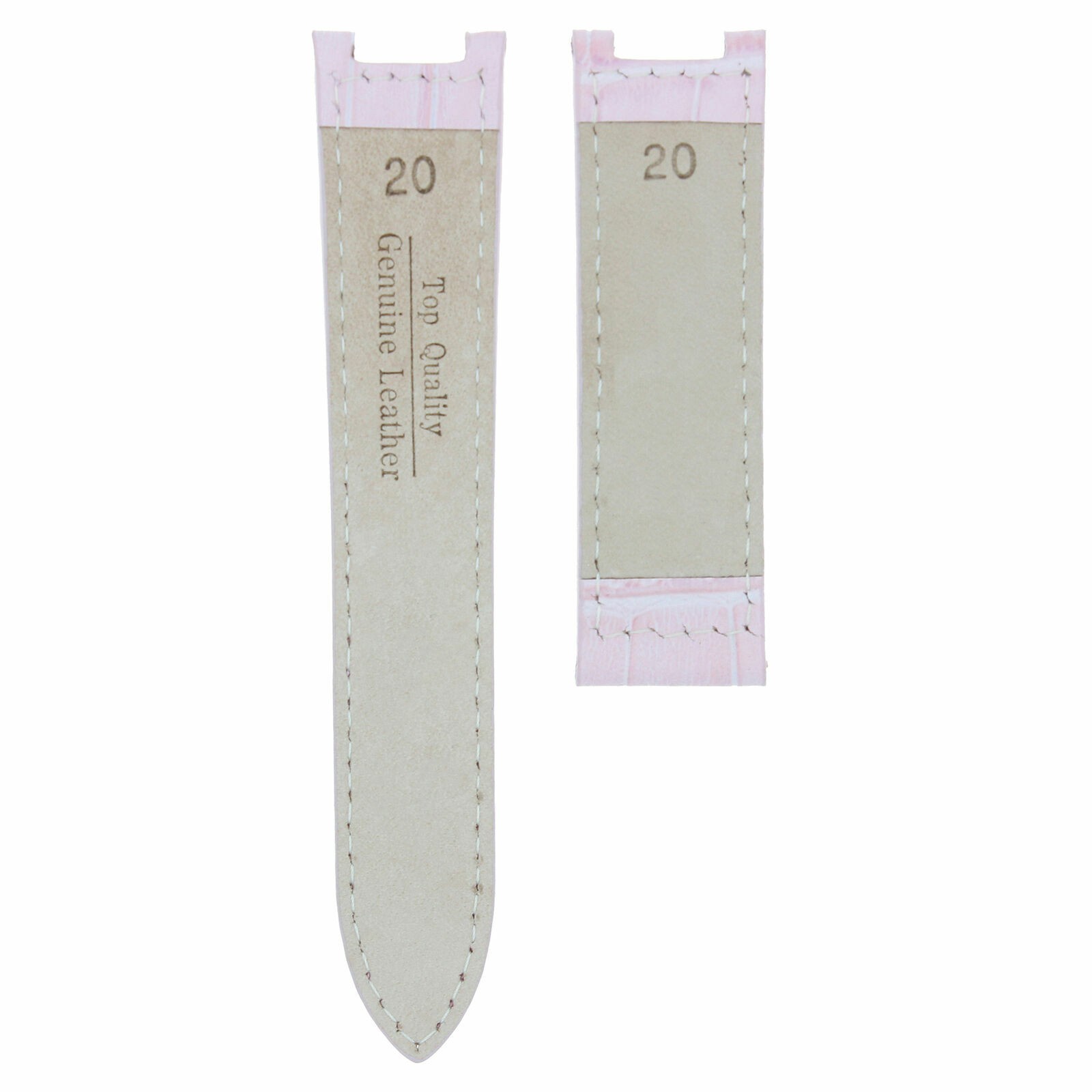 20MM PREMIUM LEATHER BAND STRAP DEPLOYMENT CLASP FOR CARTIER PASHA 205 PINK