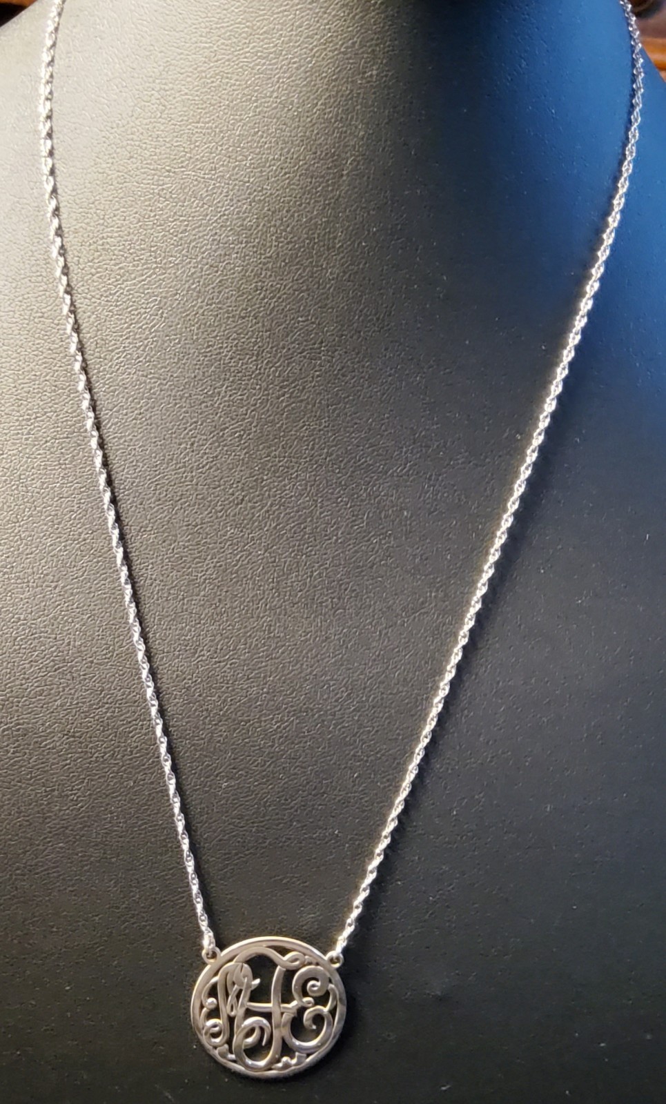 Sterling Sliver Handmade Monogram Personalized Necklace