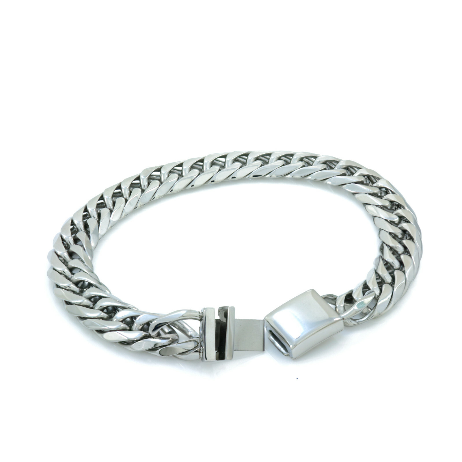 8-9” Long Solid Stainless Steel 9mm-21mm Miami Cuban Curb Link Chain Bracelet