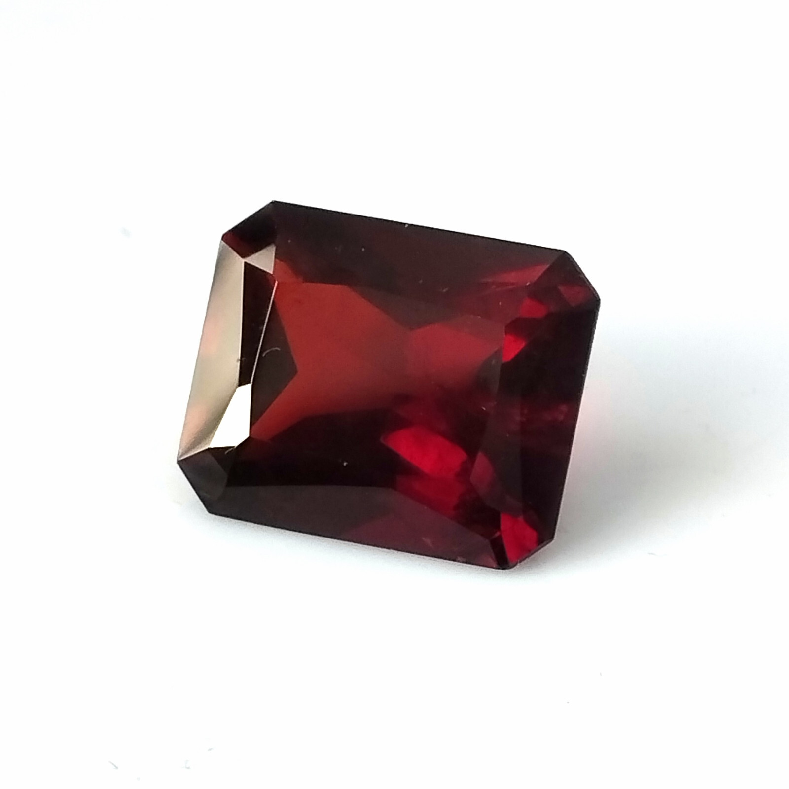 Red Garnet Emerald Cut 12X10 mm Faceted Princess Cut Natural Untreated Gemstone