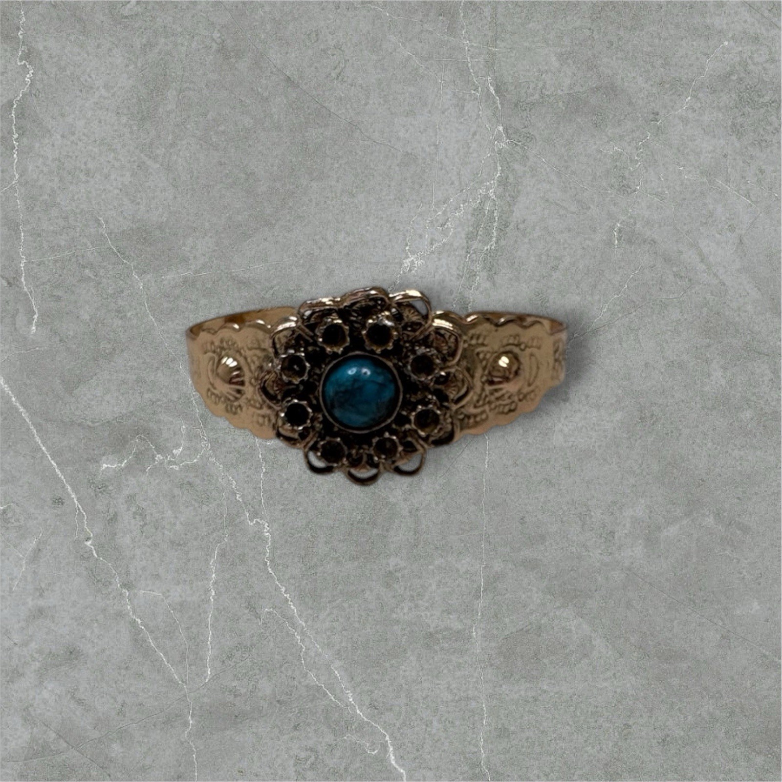 Copper Over Alloy Turquoise Cuff Bracelet – Adjustable