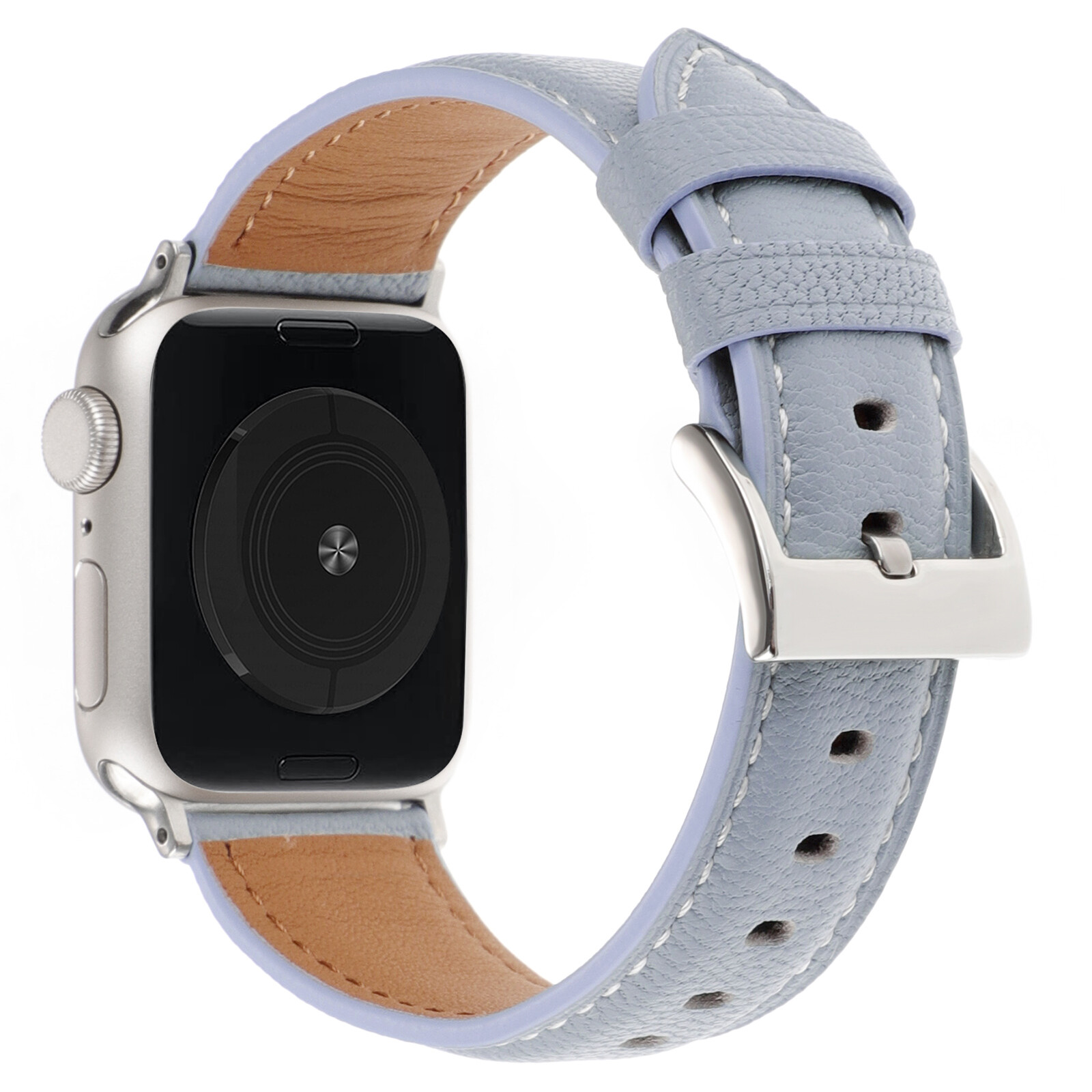 Classic Genuine Leather Wrist Band Strap For Apple Watch Series 10/9/8/7/6/5/SE