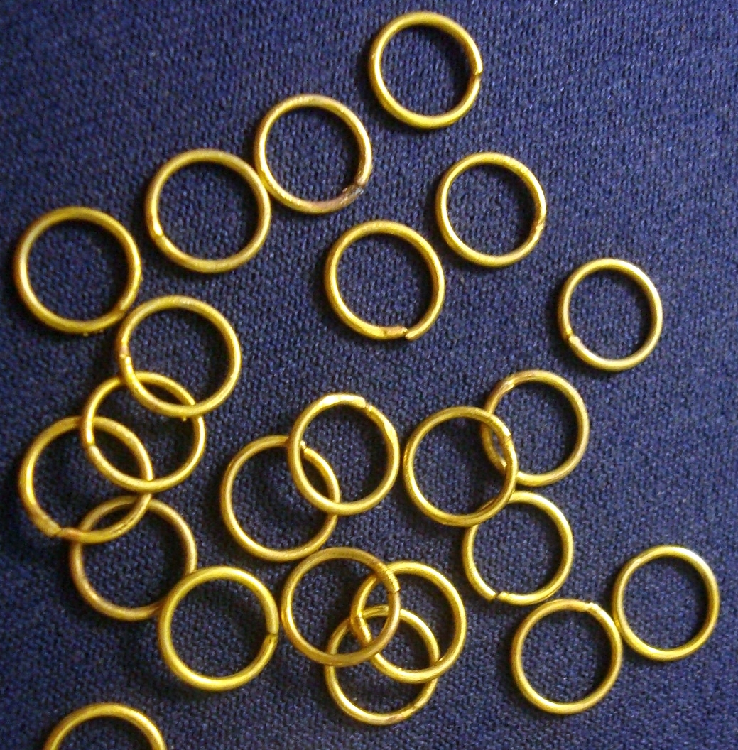 Brass Jump rings 8mm soldered closed necklace bracelet clasps links rings FPC040