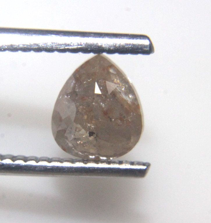 1.23Ct Natural Real Pear Shape Brown Red Color Rose Cut Diamond 7.21×6.22×3.44MM