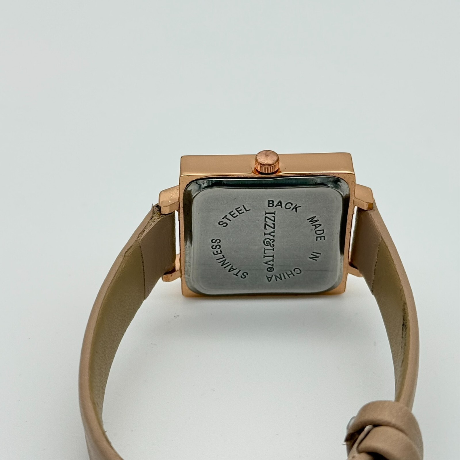 NEW Women’s IZZY & LIV Rose Gold Tone Afro Hair Watch, 28mm, Beige Band, Analog