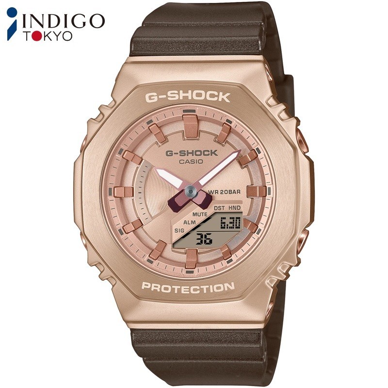 Casio G-Shock GM-S2100CB-5AJF Quartz Peach Gold Dial 40.4mm Watch