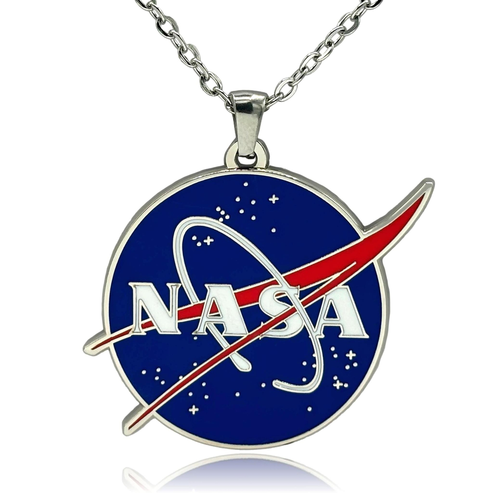 Nasa Logo Enamel Pendant Necklace