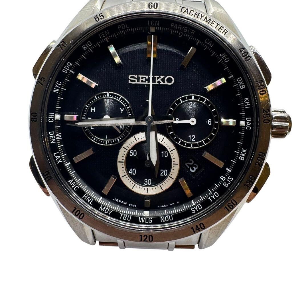 Seiko Brightz Flight Expert SAGA193 8B92-0AB0 Analog Quartz Men’s Watch Used