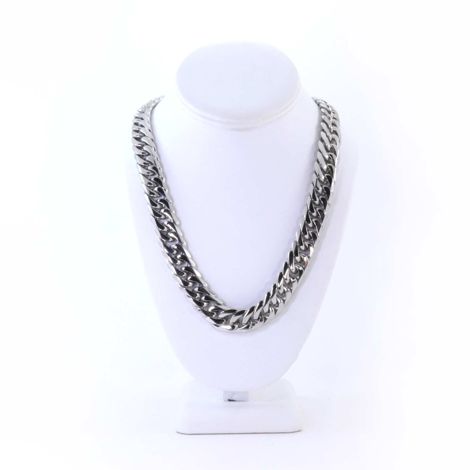 SOLID STAINLESS STEEL ANTI-TARNISH THICK HEAVY MIAMI CUBAN LINK CHAIN 16MM 24”